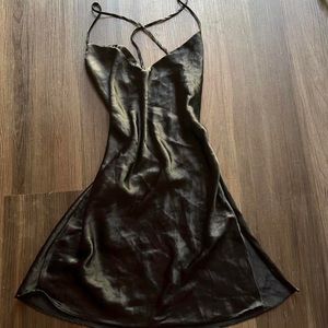 Victoria Secret stain open back black mini dress